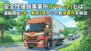 Gマーク(安全性優良事業所)の制度を解説する柏市の行政書士だいち法務事務所のアイキャッチ画像