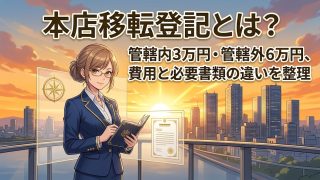 本店移転登記とは？管轄内3万円・管轄外6万円、費用と必要書類の違いを整理