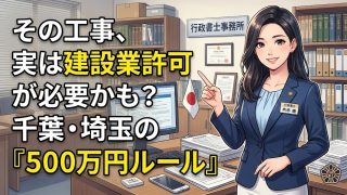 その工事、実は建設業許可が必要かも?千葉・埼玉の「500万円ルール」