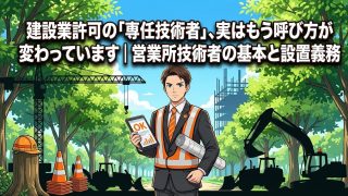 建設業許可の「専任技術者」、実はもう呼び方が変わっています｜営業所技術者の基本と設置義務