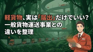 軽貨物運送事業と一般貨物運送事業の違いを解説する柏市の行政書士だいち法務事務所のアイキャッチ画像
