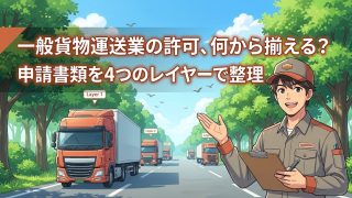 一般貨物運送業の許可、何から揃える？申請書類を4つのレイヤーで整理
