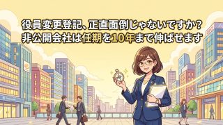 役員変更登記、正直面倒じゃないですか？非公開会社は任期を10年まで伸ばせます