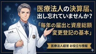 医療法人の決算届、出し忘れていませんか？毎年の届出と資産総額変更登記の基本