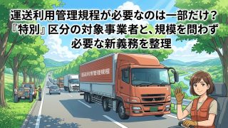 運送利用管理規程の対象事業者を解説する柏市の行政書士だいち法務事務所のアイキャッチ画像