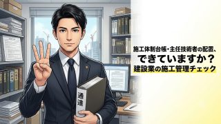 施工体制台帳・主任技術者の配置、できていますか？建設業の施工管理チェック