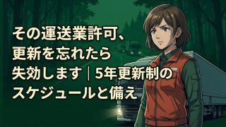 その運送業許可、更新を忘れたら失効します｜5年更新制のスケジュールと備え