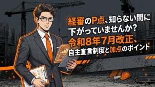 経審のP点、知らない間に下がっていませんか？令和8年7月改正、自主宣言制度と加点のポイント