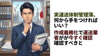 「実運送体制管理簿、何から手をつければいい？作成義務化で運送業者が今すぐ確認すべきこと」