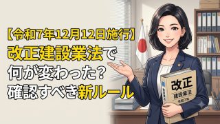 【令和7年12月12日施行】改正建設業法で何が変わった?確認すべき新ルール
