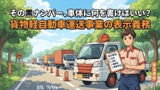 貨物軽自動車運送事業の車体表示義務を解説する柏市の行政書士だいち法務事務所のアイキャッチ画像