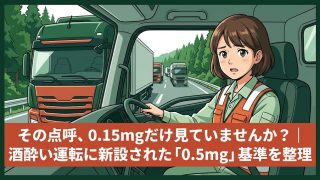 点呼のアルコールチェック基準と酒酔い運転の新基準を解説する柏市の行政書士だいち法務事務所のアイキャッチ画像