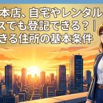 会社の本店を自宅・レンタルオフィスにする場合の注意点を解説する柏市の行政書士だいち法務事務所のアイキャッチ画像