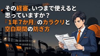 経営事項審査(経審)の有効期間を解説する柏市の行政書士だいち法務事務所のアイキャッチ画像