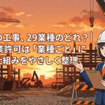 建設業許可の29業種を解説する柏市の行政書士だいち法務事務所のアイキャッチ画像