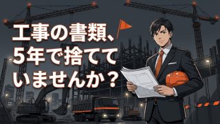 建設業法の帳簿と図書の保存期間を解説する柏市の行政書士だいち法務事務所のアイキャッチ画像