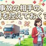 交通事故の直後に確認する相手方の情報を解説する柏市の行政書士だいち法務事務所のアイキャッチ画像