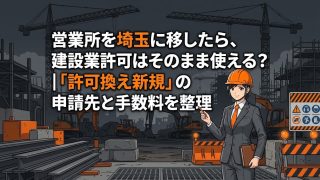 建設業許可の「許可換え新規」を解説する柏市の行政書士だいち法務事務所のアイキャッチ画像